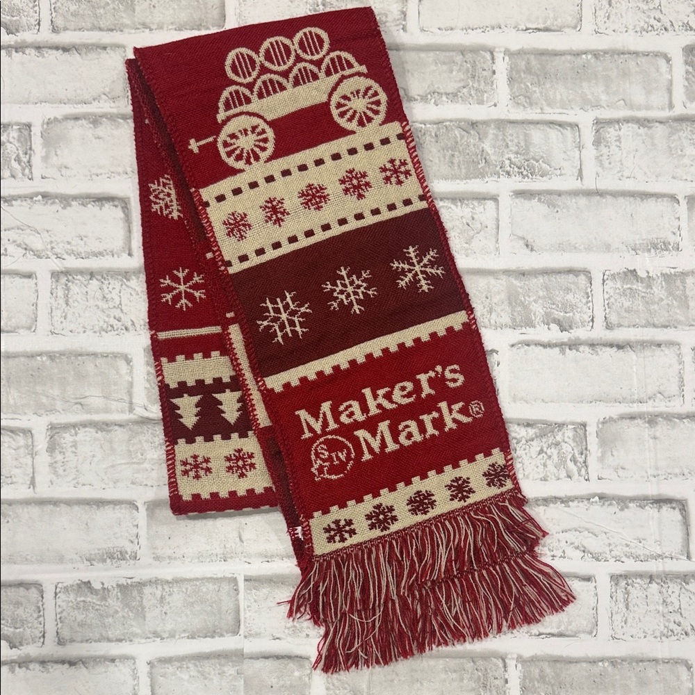 Maker's Mark Festive Red Holiday Limited Edition Scarf